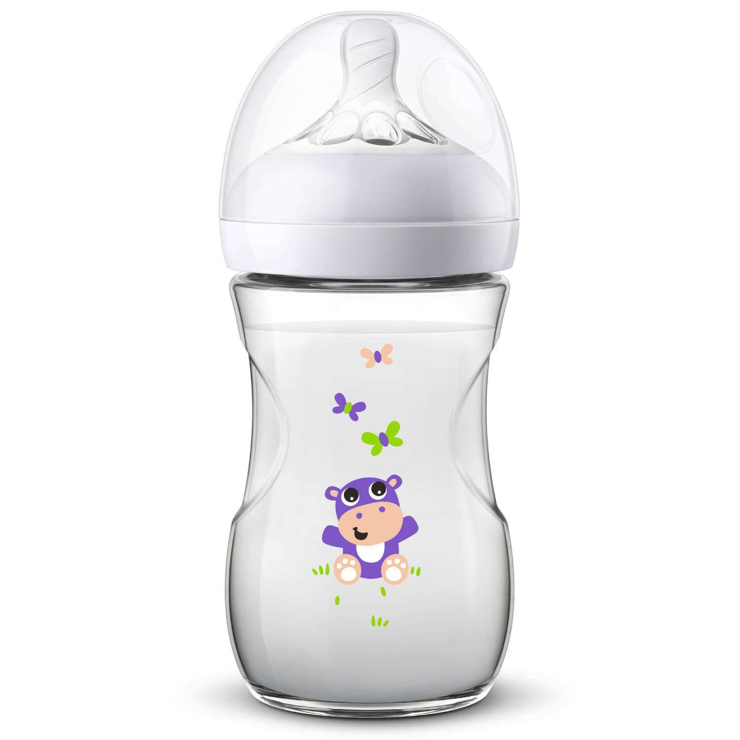 Бутылочка Philips Avent Natural2 Бегемотик 260мл с 1месяца SCF070/22 - фото 10