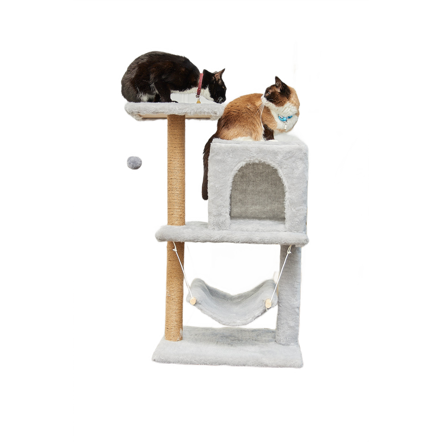 Когтеточка для кошек с домиком БРИСИ Серый - фото 1