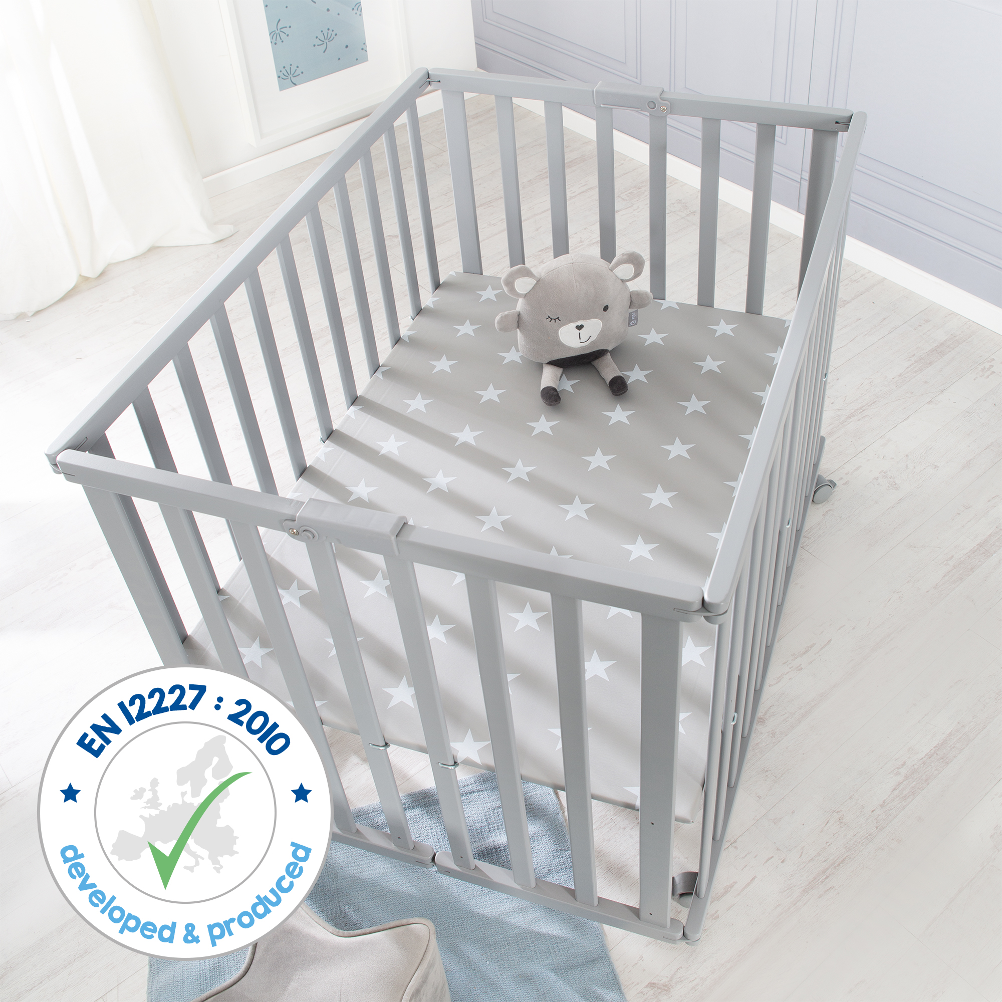 Манеж детский Roba Foldable playpen деревянный складной 202703TP - фото 3