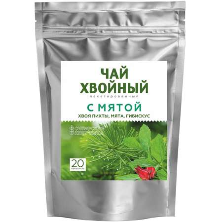 Чай хвойный Сибирская клетчатка с мятой 2г*20пакетиков