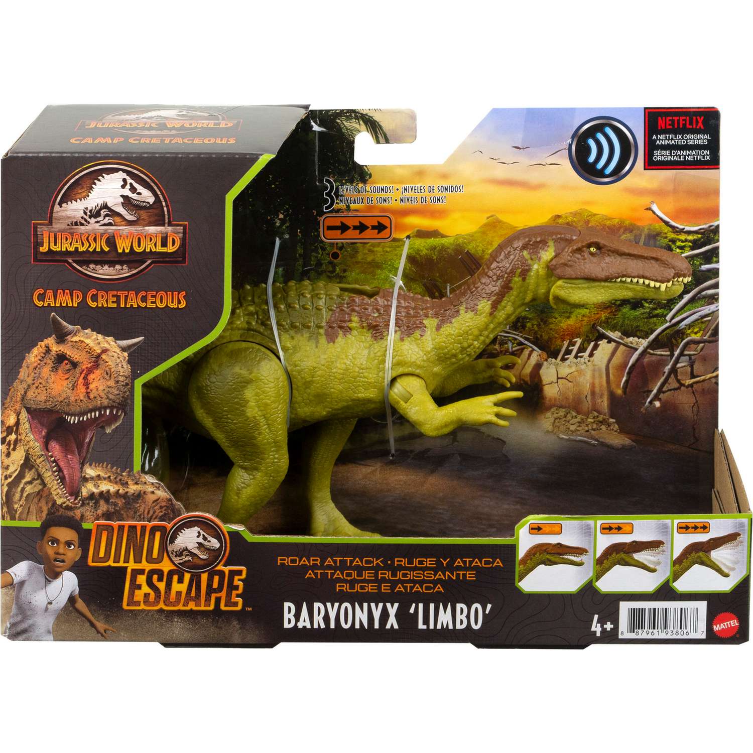 Фигурка Jurassic World Рычащий динозавр Барионикс Лимб GWD12 - фото 2
