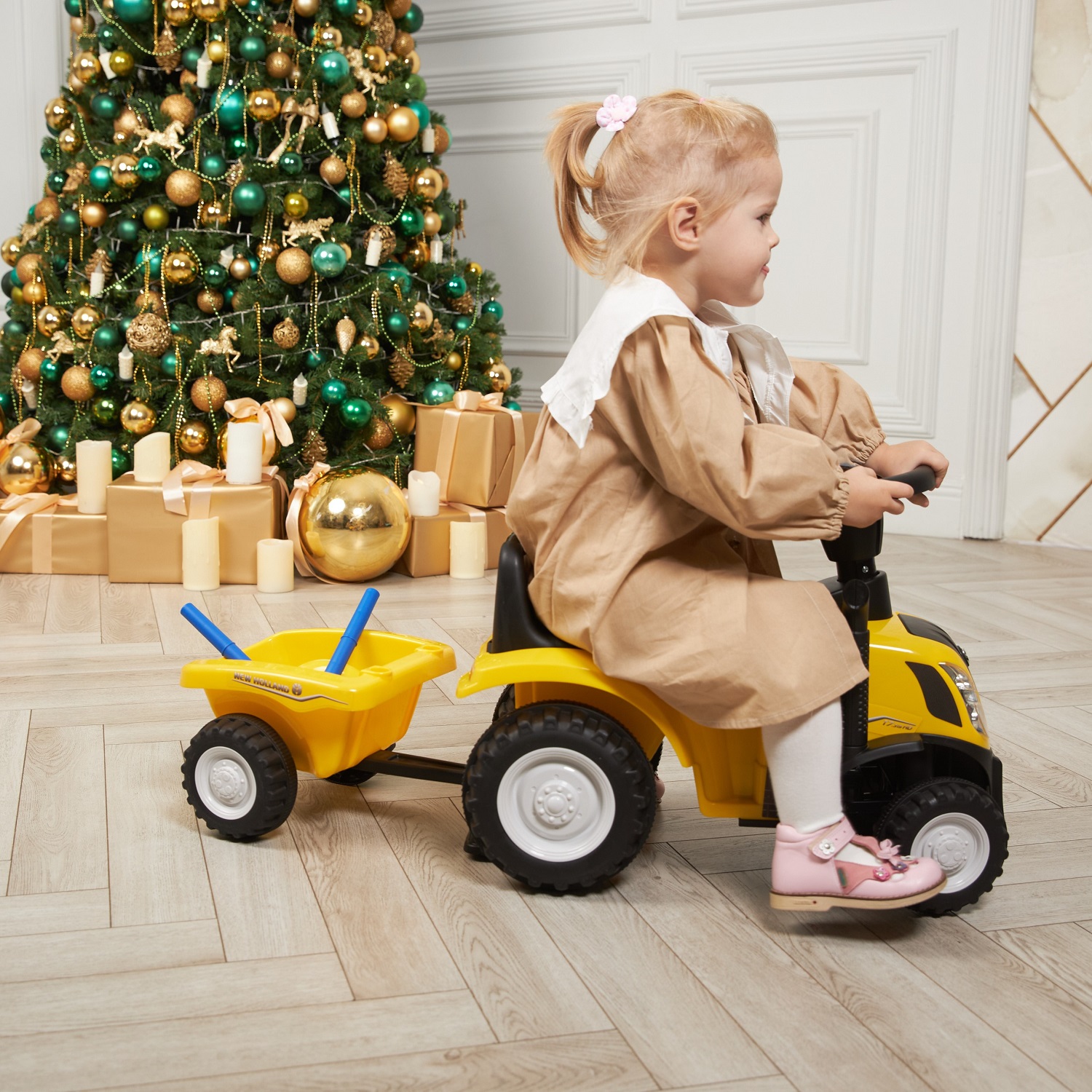 Каталка BabyCare Holland Tractor синий - фото 14