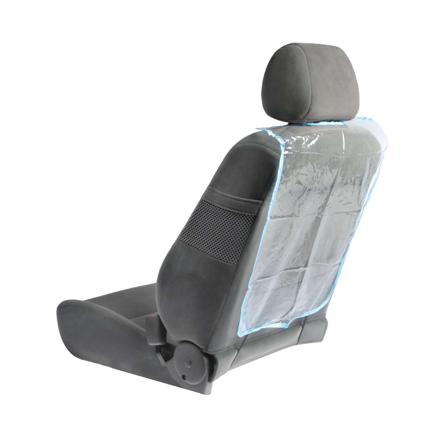 Накидка-незапинайка Sima-Land на спинку сиденья прозрачная с синим кантом - фото 2