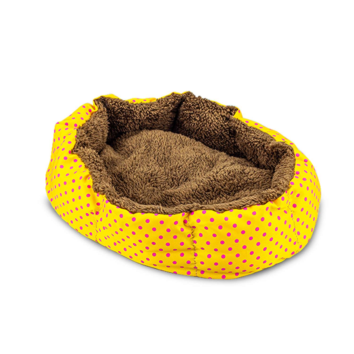 Лежанка для домашних животных Solmax домик для собак или кошек 40х32х10 см желтый SM90578 - фото 1