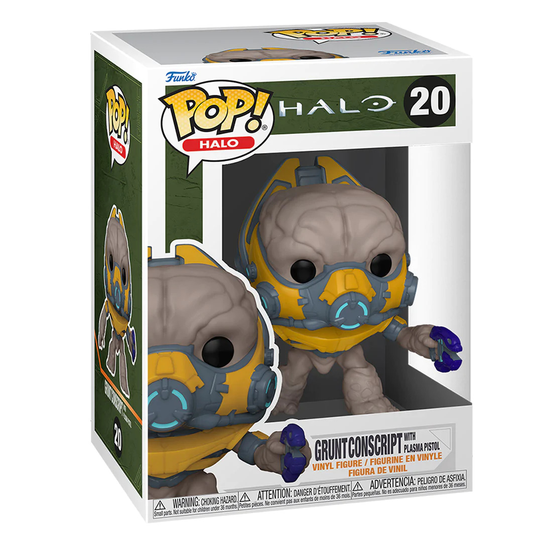 Фигурка Funko POP Games HaloInfinite Грант с плазменным пистолетом Grunt Conscript из серии игр Halo - фото 1