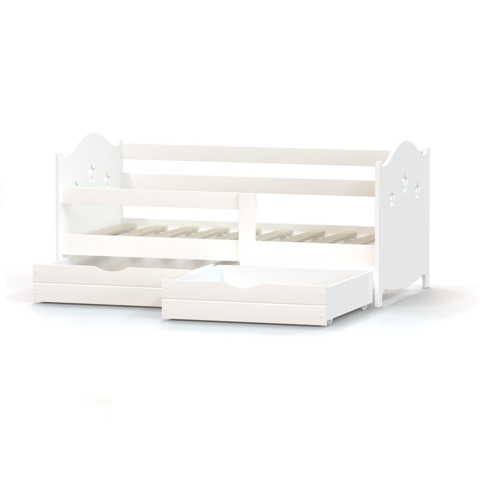 Кровать детская односпальная Roomiroom односпальная 160х80 с ящиками белая - фото 4