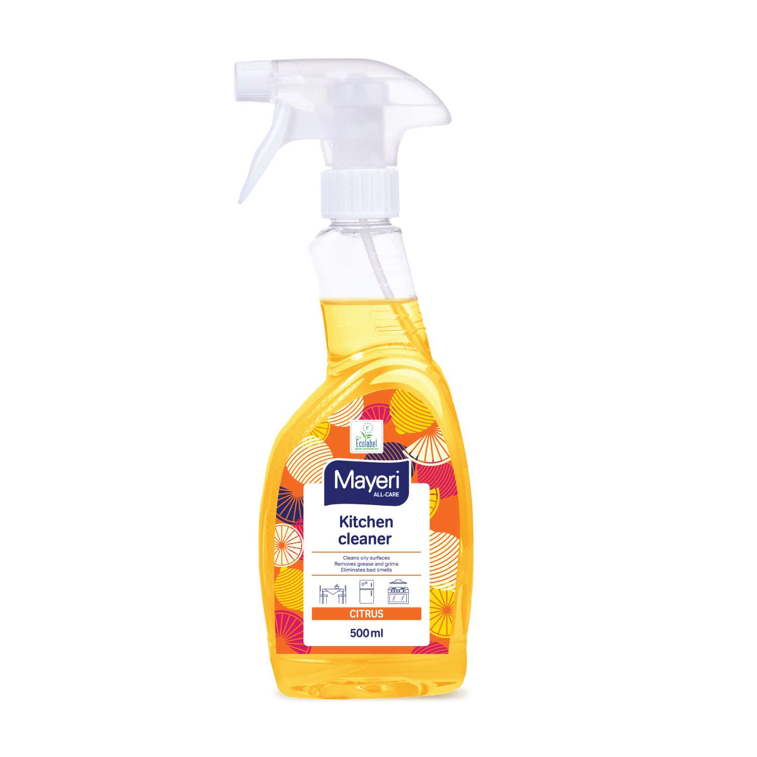 Чистящее средство Mayeri Sensitive экологичное для кухни с апельсином all-care 500 мл - фото 1