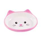 Миска для кошек Mr.Kranch Мордочка кошки керамическая 160мл Розовая