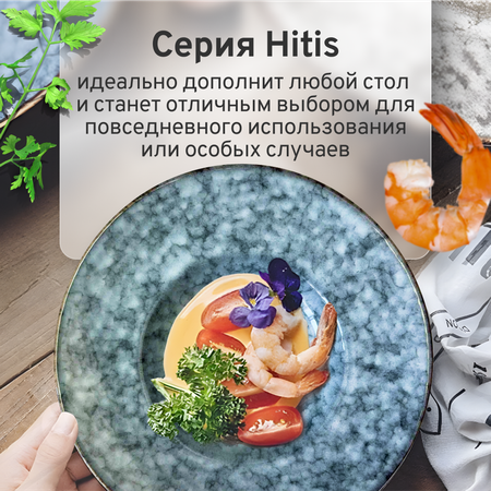Набор тарелок ZDK Homium Kitchen Hitis 2 шт цвет серо-голубой D24см объем 200мл