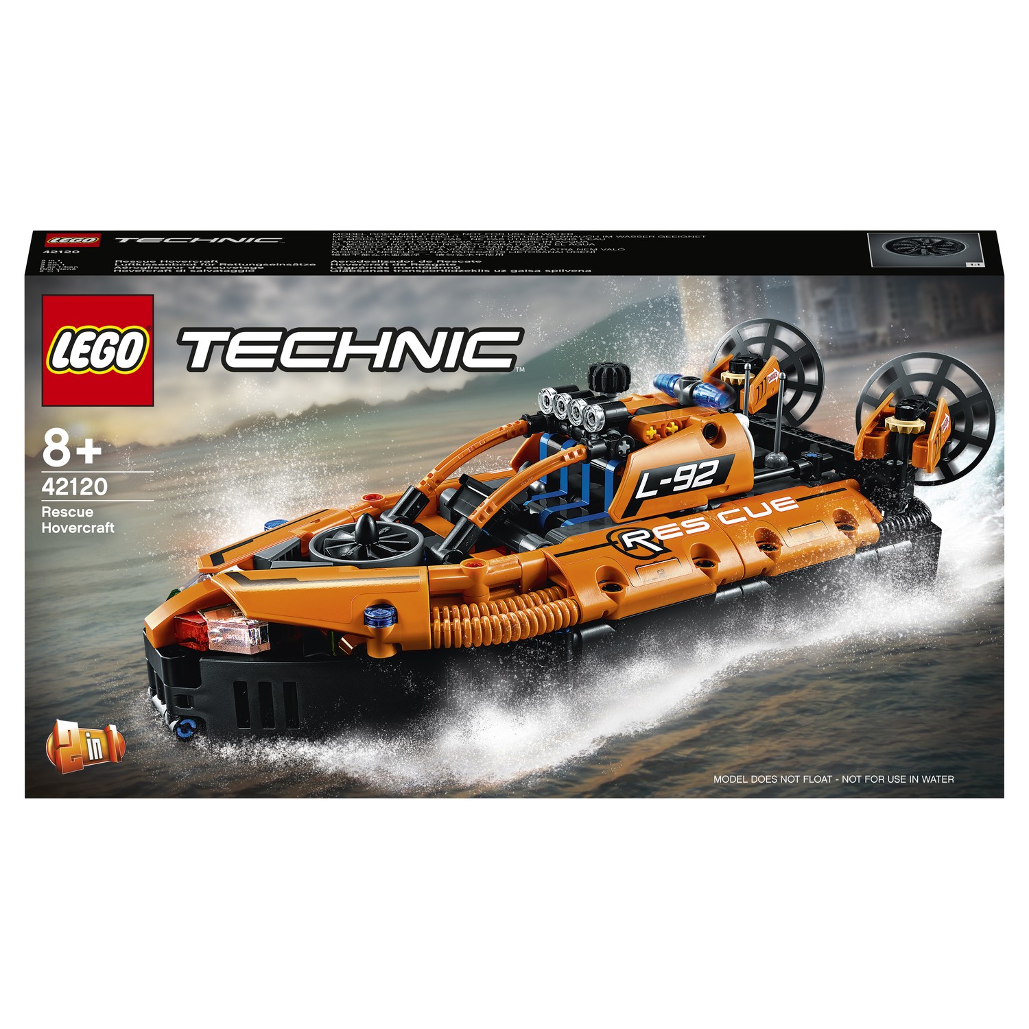 Конструктор LEGO Technic Спасательное судно на воздушной подушке 42120  купить по цене 1999 ₽ в интернет-магазине Детский мир