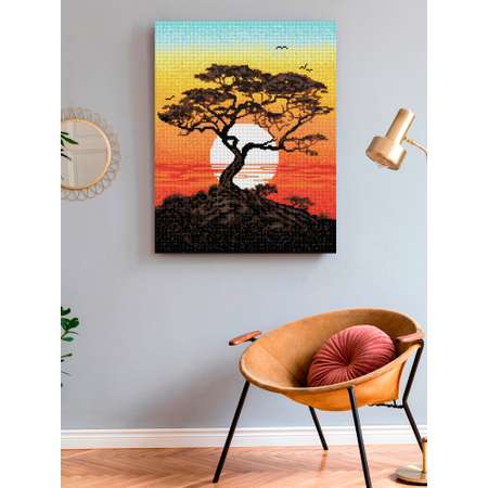 Алмазная мозаика Art on Canvas холст на подрамнике 40х50 см Африка