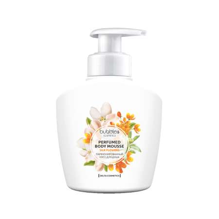 Парфюмированный мусс для душа DELTA COSMETICS BUBBLES Silk Flowers 400мл