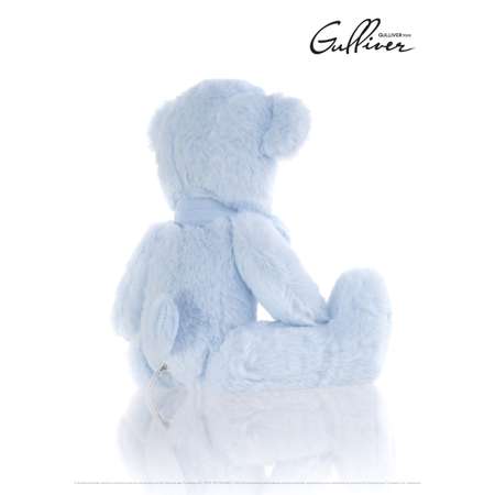 Мягкая игрушка GULLIVER Мишка голубой сидячий с бантом 22 см