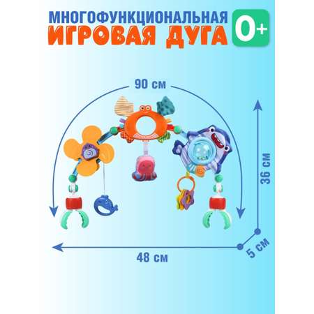 Развивающая игрушка ДЖАМБО погремушка игровая дуга на кроватку растяжка