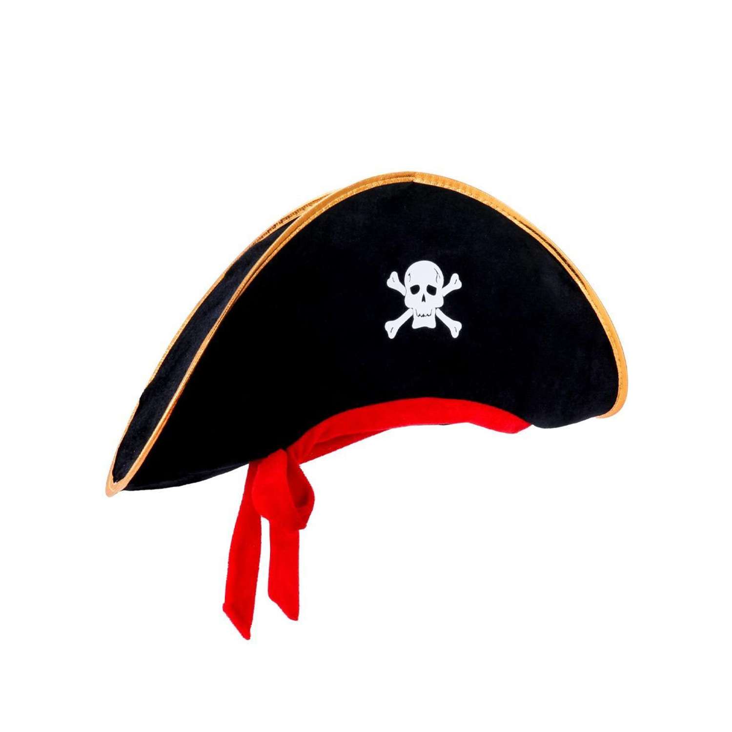 Шляпа карнавальная Riota двууголка Пират черная ДБ01-024 - фото 2