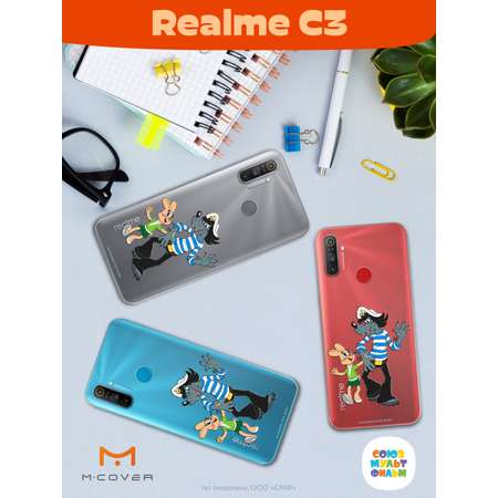 Силиконовый чехол Mcover для смартфона Realme C3 Союзмультфильм Прогулка зайца и волка