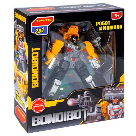 Трансформер BONDIBON BONDIBOT 2в1 робот- гусеничный бульдозер 6в1 желтого цвета