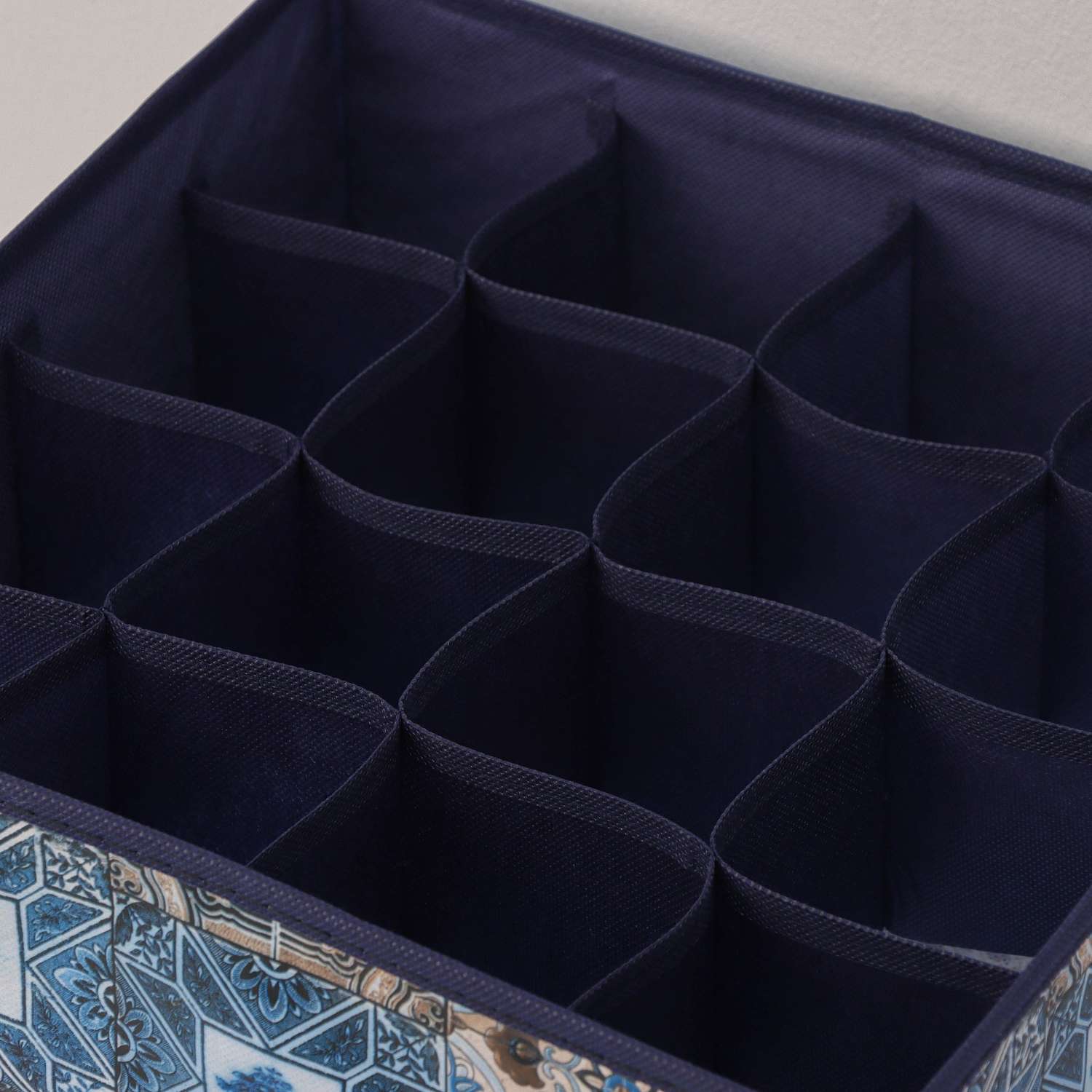 Органайзер Доляна для хранения белья «Мозаика» 16 отделений 32×32×12 см цвет синий - фото 3