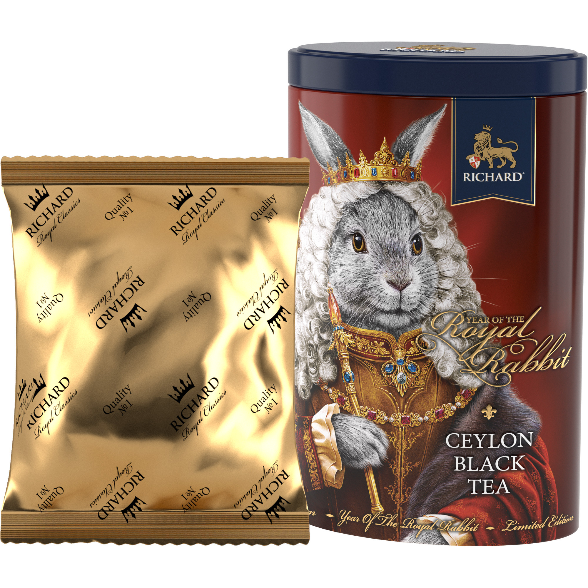 Чай черный крупнолистовой Richard Year of the Royal Rabbit с символом нового года король 80 гр - фото 3