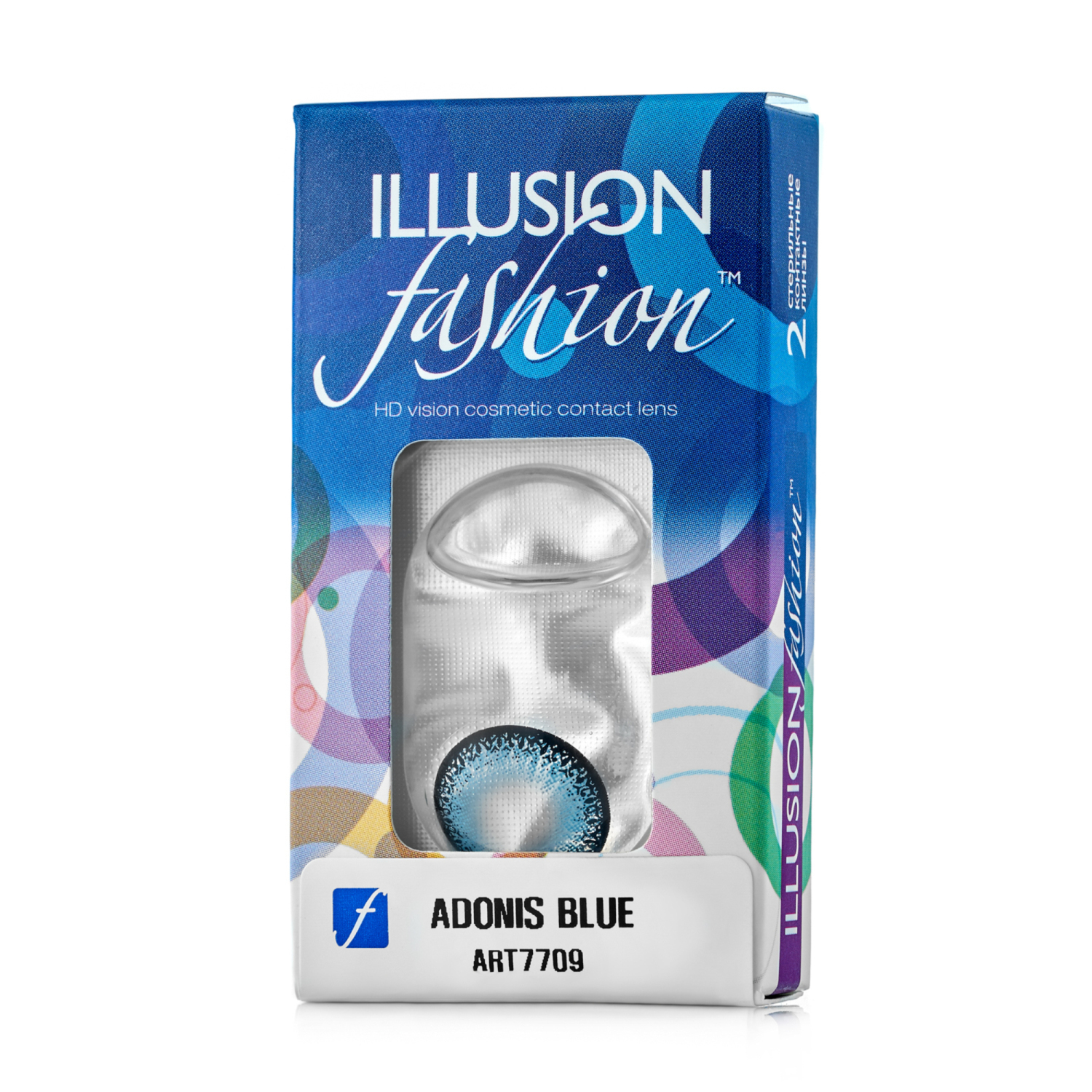 Контактные линзы ILLUSION fashion adonis blueна 1 месяц -5.50/14.5/8.6 2 шт. - фото 1