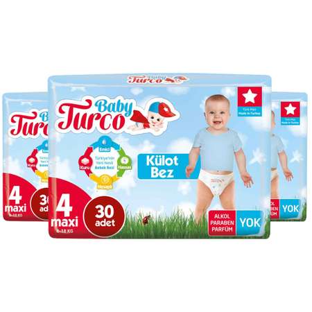 Подгузники-трусики дневные Baby Turco 8-16кг 90 штук