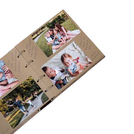 Фотоальбом малыша Dunksenwood для девочки ручная работа 30 крафт листов на кольцах на 120 фото