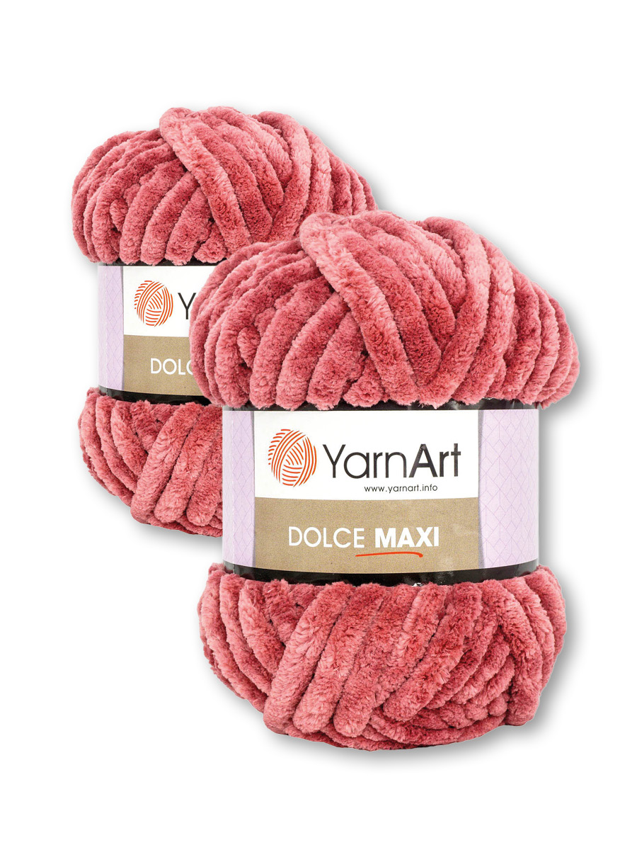 Пряжа для вязания YarnArt Dolce Maxi 200 гр 70 м микрополиэстер объемная мягкая 2 мотка 751 пыльный кедр - фото 5