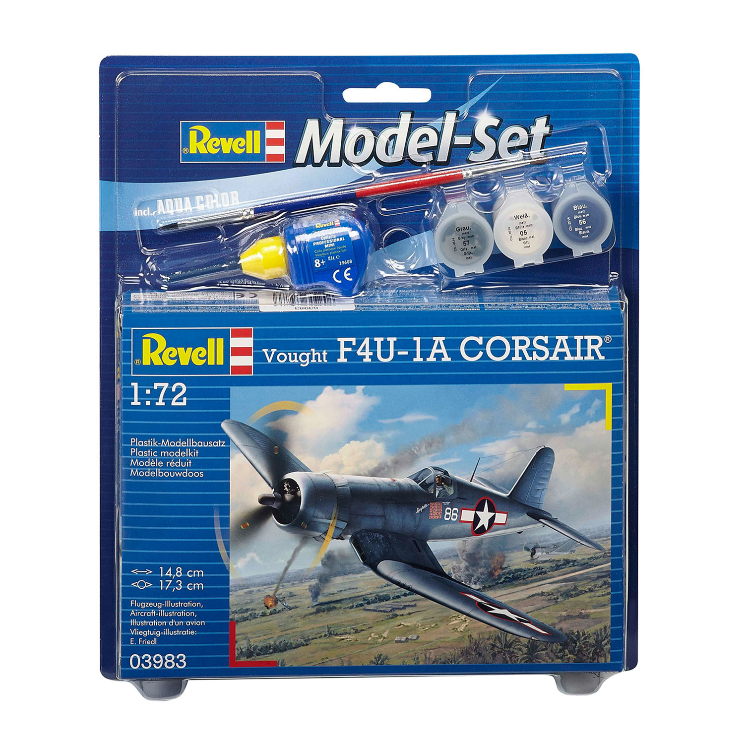 Сборная модель Revell Истребитель-бомбардировщик Vought F4U-1D Corsair 63983 - фото 1