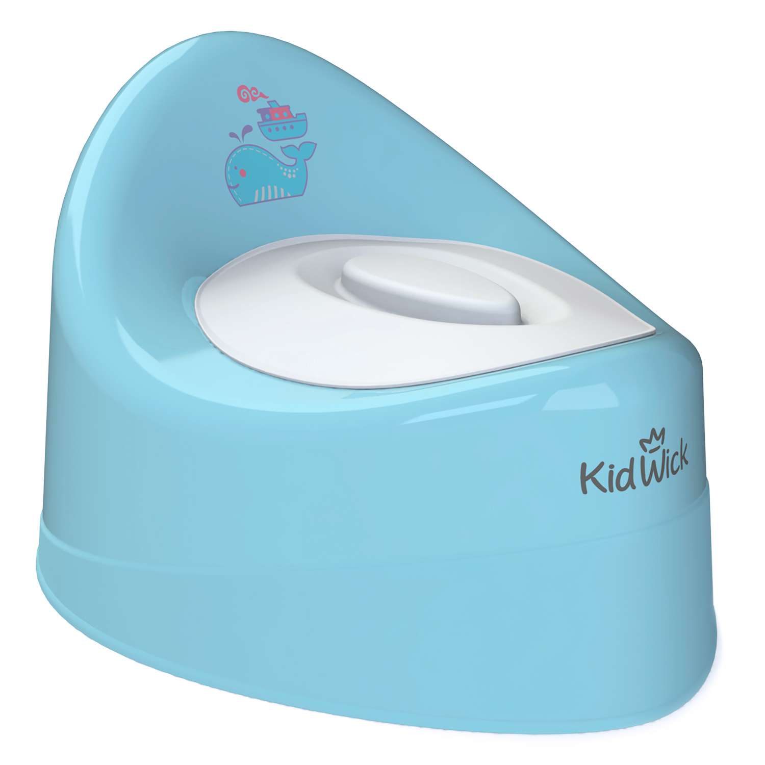 Горшок туалетный KidWick Ракушка с крышкой Голубой - фото 1