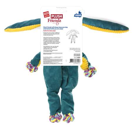 Игрушка для собак GiGwi Plush Friendz Заяц с веревкой 33см