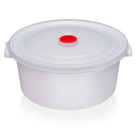 Емкость elfplast Контейнер для хранения еды для микторолновой печи 3 л 25.5х24.5х11.2 см белый