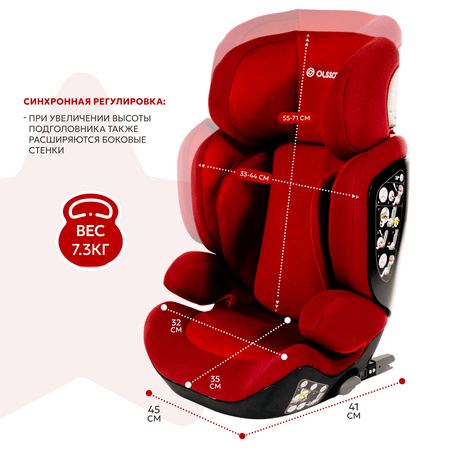 Автокресло Olsson Aurora Fix Isofix 2/3 (15-36 кг)