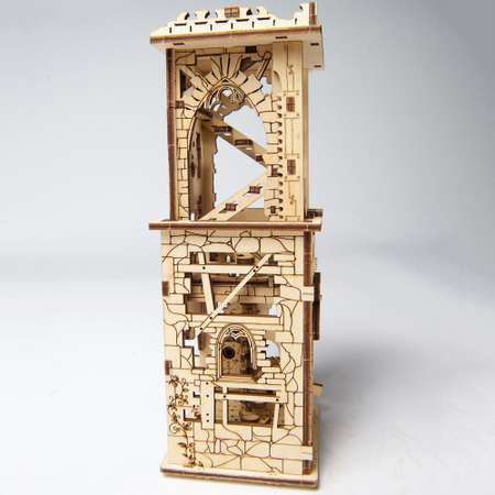 Сборная деревянная модель UGEARS Башня-аркбаллиста 3D-пазл механический конструктор