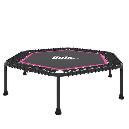 Батут Fitness Lite Pink UNIX line спортивный складной диаметр 130 см до 130 кг фитнес джампинг