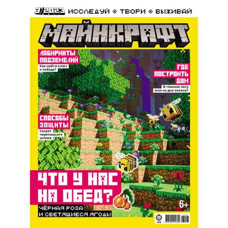 Журналы Minecraft 3 шт с вложениями - наклейки (1/23 + 2/23 + 3/23) Майнкрафт