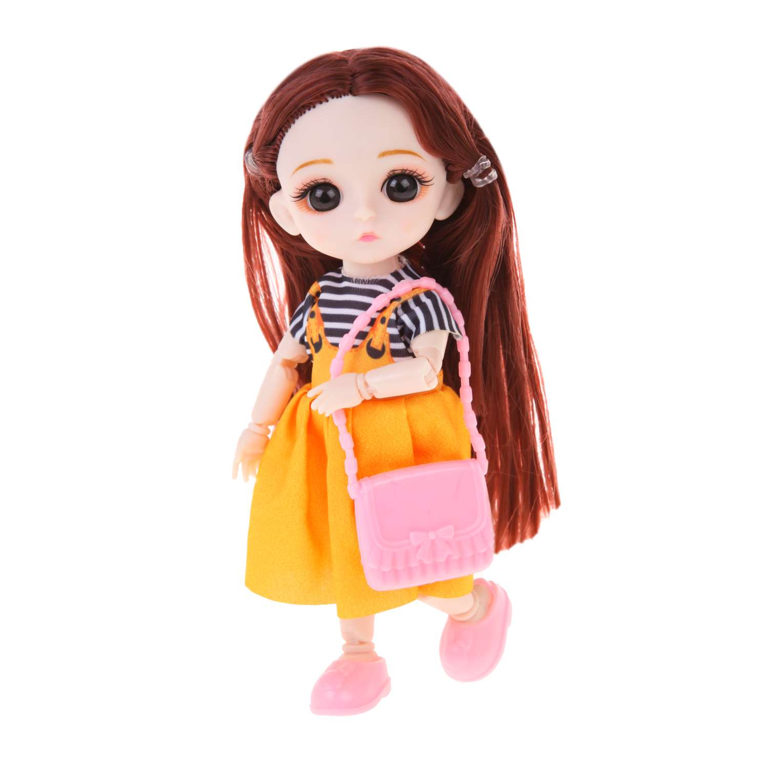 Кукла для девочки Наша Игрушка 15 см с сумочкой шарнирные руки и ноги 802108 - фото 1