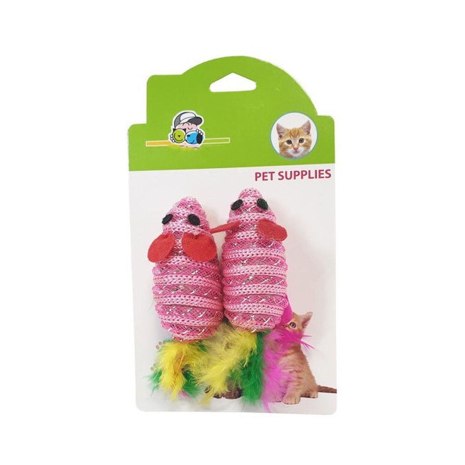 Игрушка для кошек Uniglodis Мышка розовая 2 шт - фото 1
