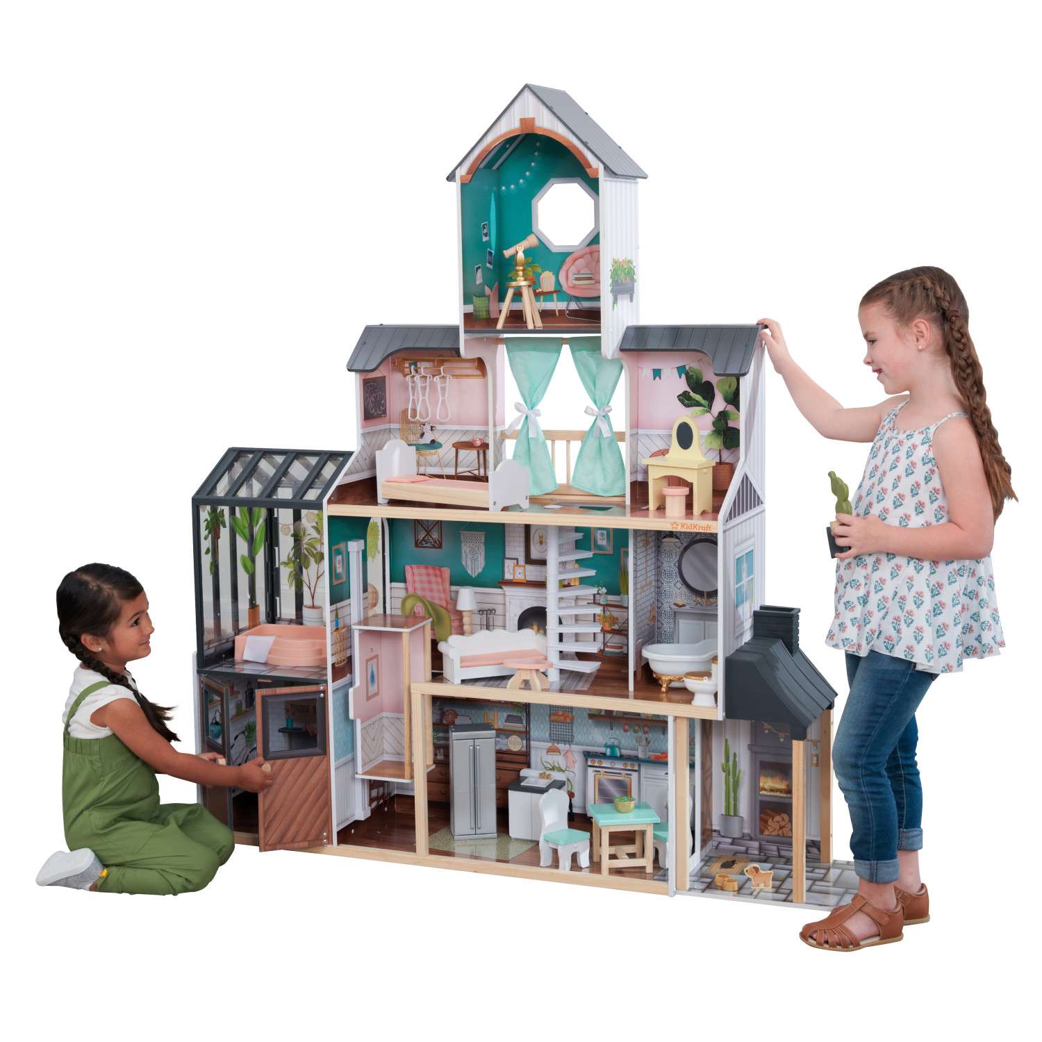 Кукольный домик  KidKraft Особняк Селесты с мебелью 24 предмета свет звук 65979_KE 65979_KE - фото 1