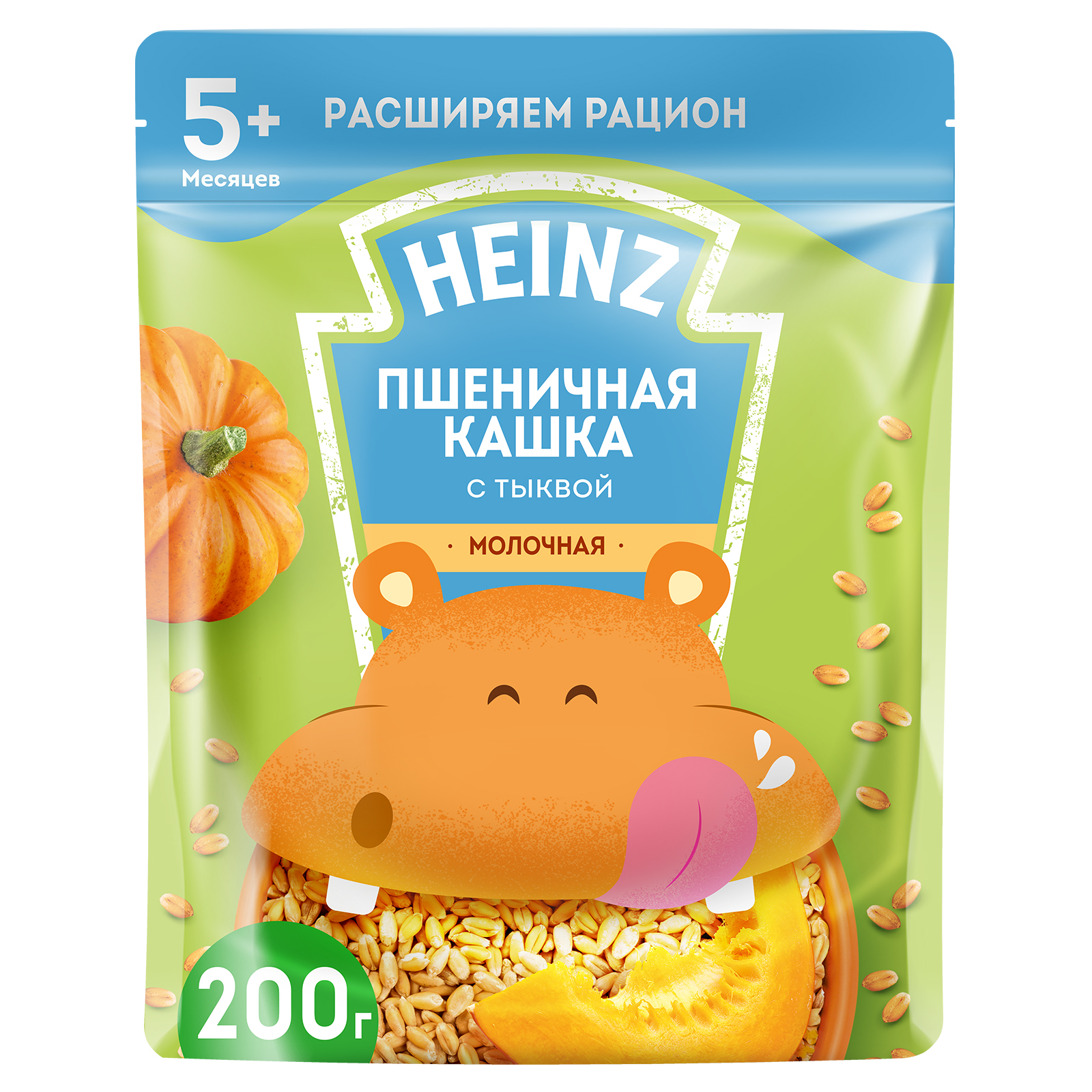 Каша молочная Heinz пшеничная с тыквой 200 г с 5 месяцев купить по цене 148  ₽ в интернет-магазине Детский мир