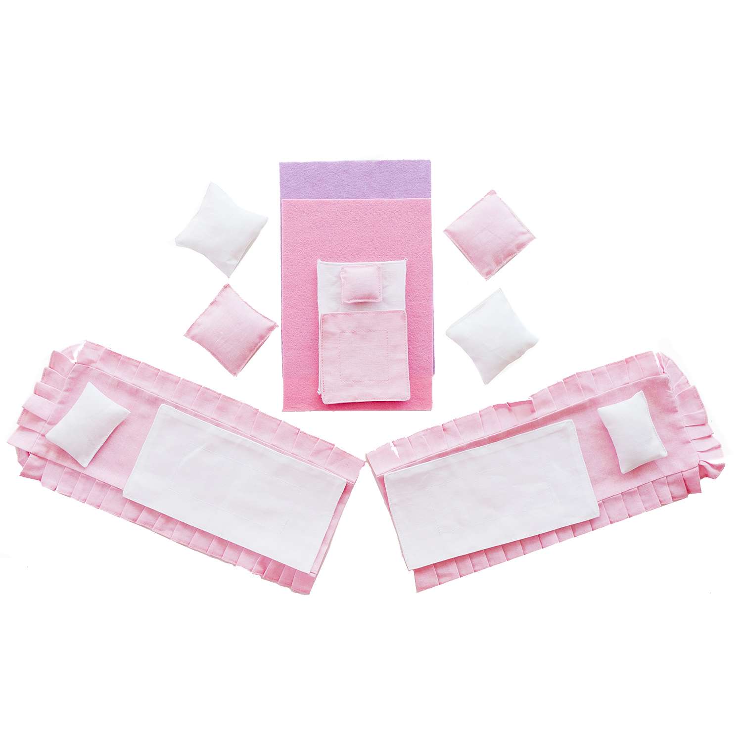 Набор текстиля Paremo для кукольного домика Розовый PDA315 PDA315 - фото 1