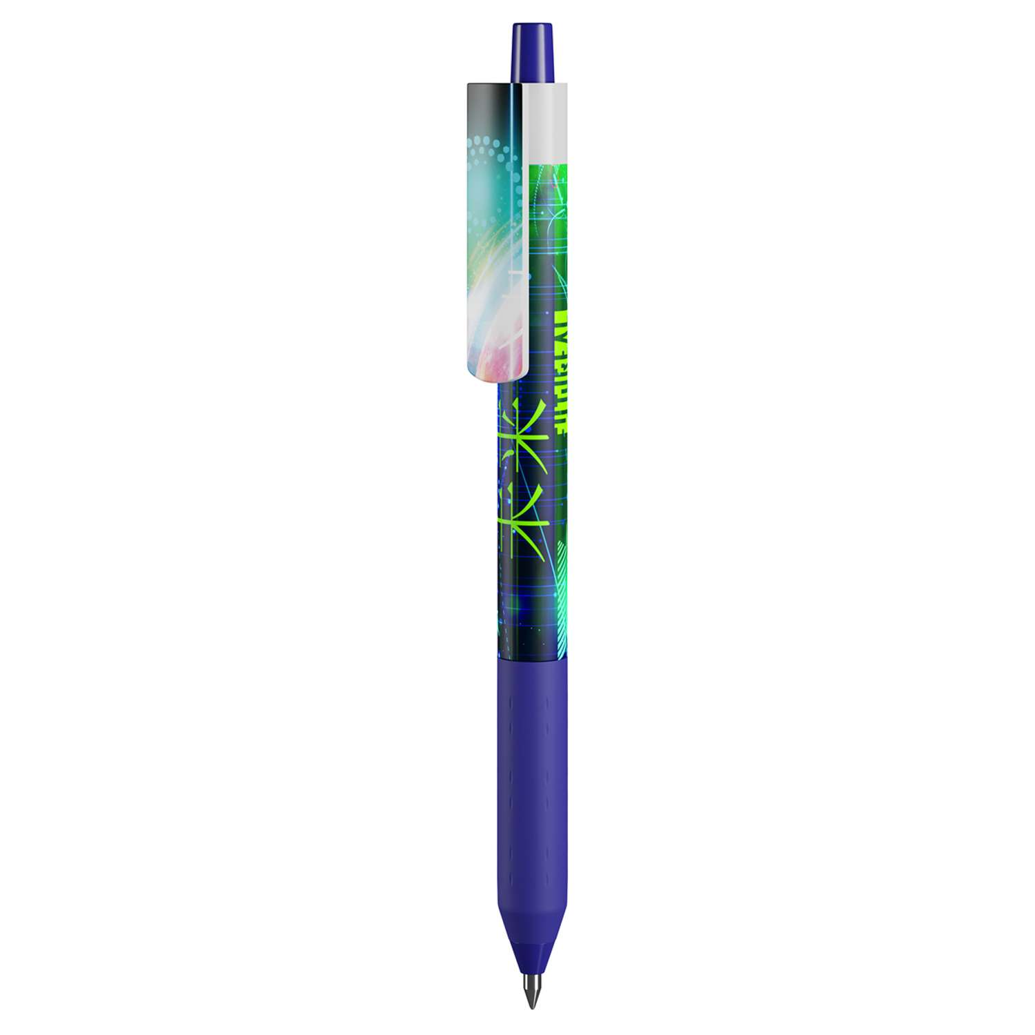 Ручка шариковая Berlingo Futureal синяя 0.7мм. рисунок на корпусе 6шт. - фото 2