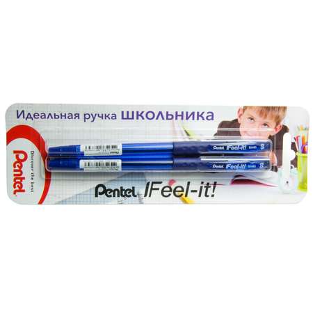 Ручки шариковые Pentel Feel it! синие 2штуки