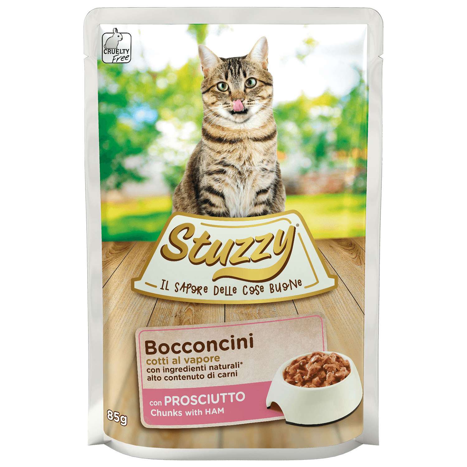 Корм для кошек Stuzzy 85г Bocconcini ветчина в соусе пауч - фото 1