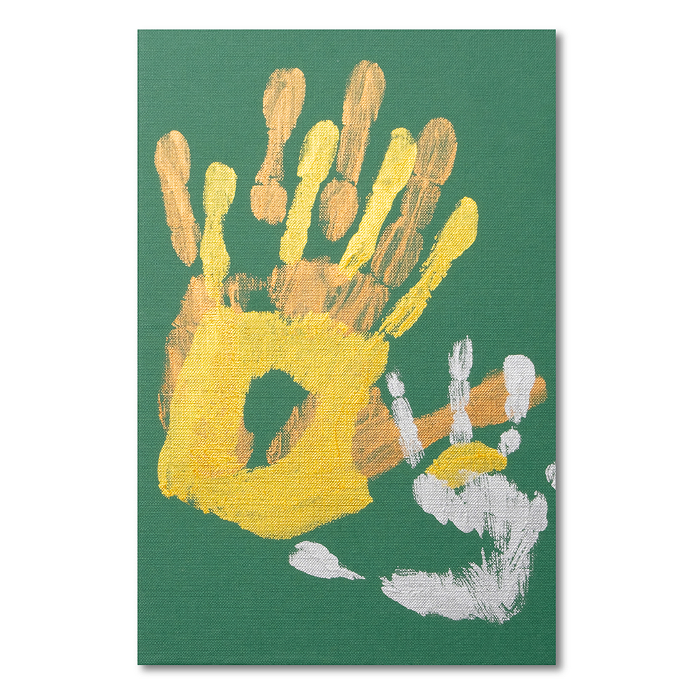 Набор для творчества PixSmart Отпечаток рук на холсте Зеленый - фото 1
