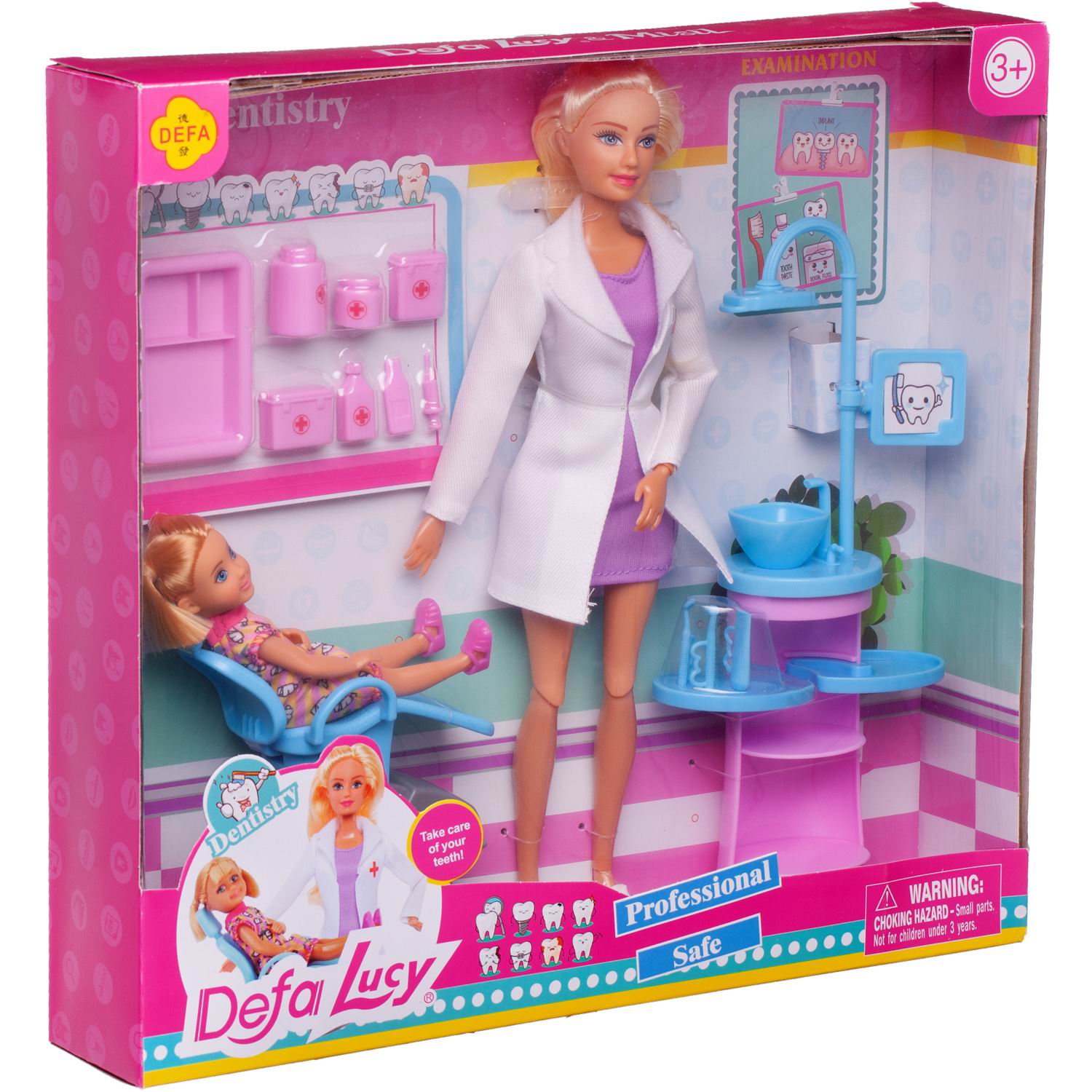 Игровой набор ABTOYS Куклы Defa Lucy На приеме у стоматолога 8408d/фиолетовое - фото 3