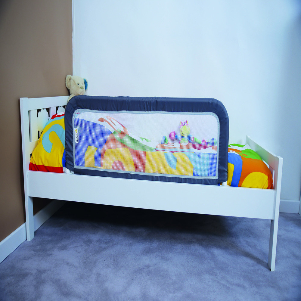 Барьер для детской кроватки Safety 1st Складной 106 см Белый/серый - фото 6