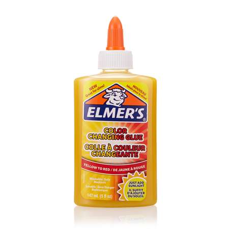 Клей для слаймов Elmers Color Changing Glue 147 мл меняющий цвета с желтого на красный 2109498