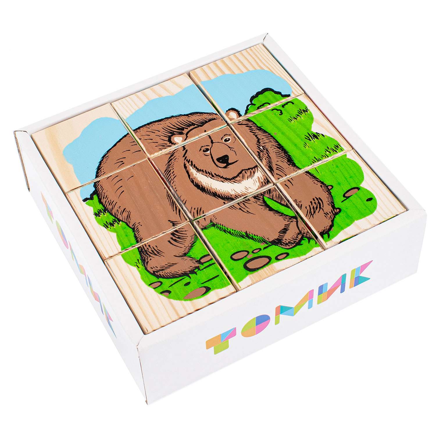 Кубики Томик Животные леса 9 штук 4444-4 - фото 9