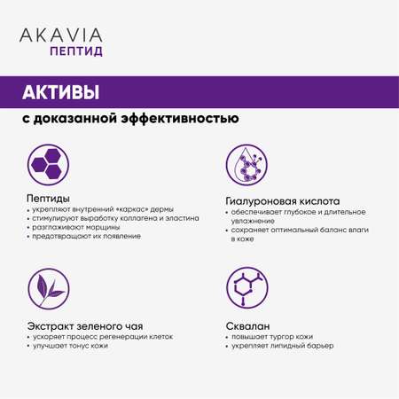 Маска для лица АКАВИЯ увлажняющая пептид