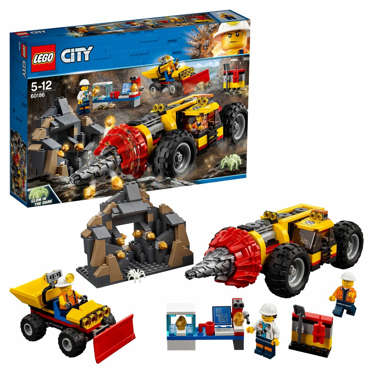 Конструктор LEGO Тяжелый бур для горных работ City Mining (60186) купить по  цене 2999 ₽ в интернет-магазине Детский мир